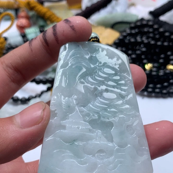 颈饰未镶嵌翡翠保真天然a货翡翠