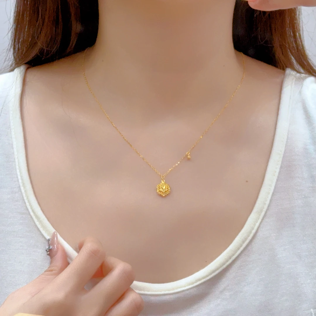 【诗诗精选】足金999 5G精品花滴流项链