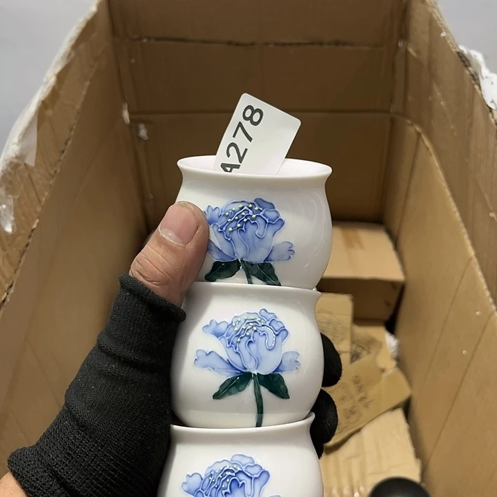 瓷片茶摆件工艺品摆件666