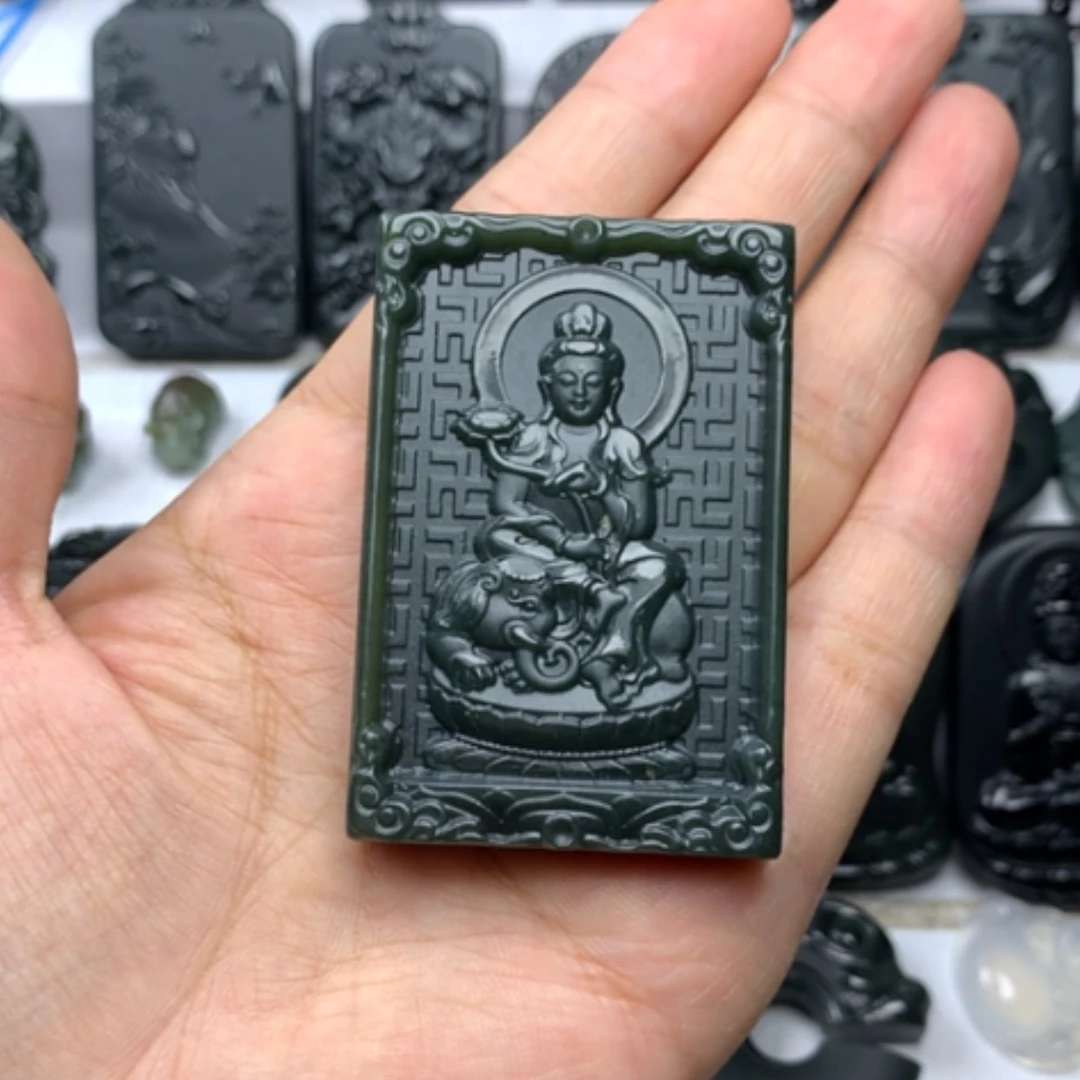 【闪购商品】颈饰未镶嵌和田玉双面雕刻