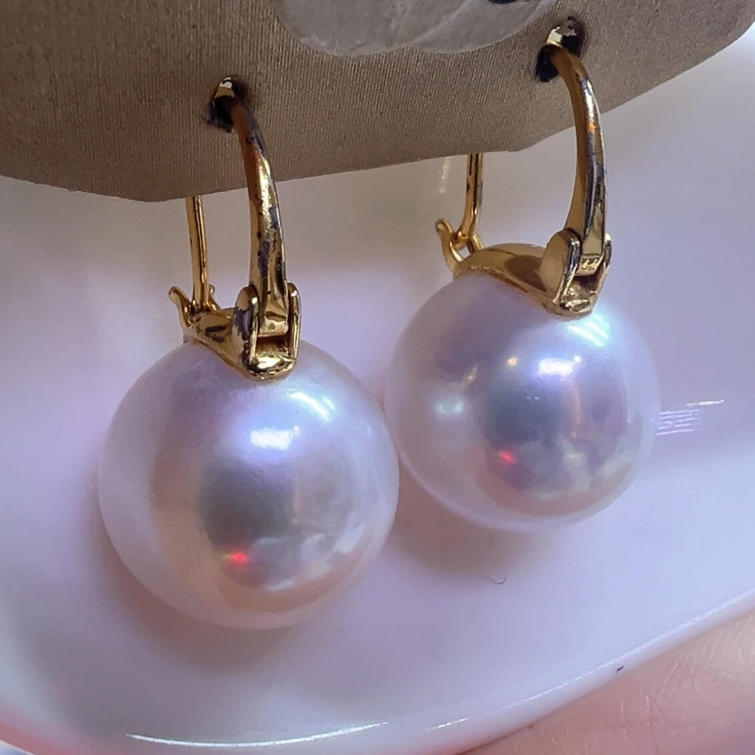 银S925镶嵌淡水珍珠耳饰