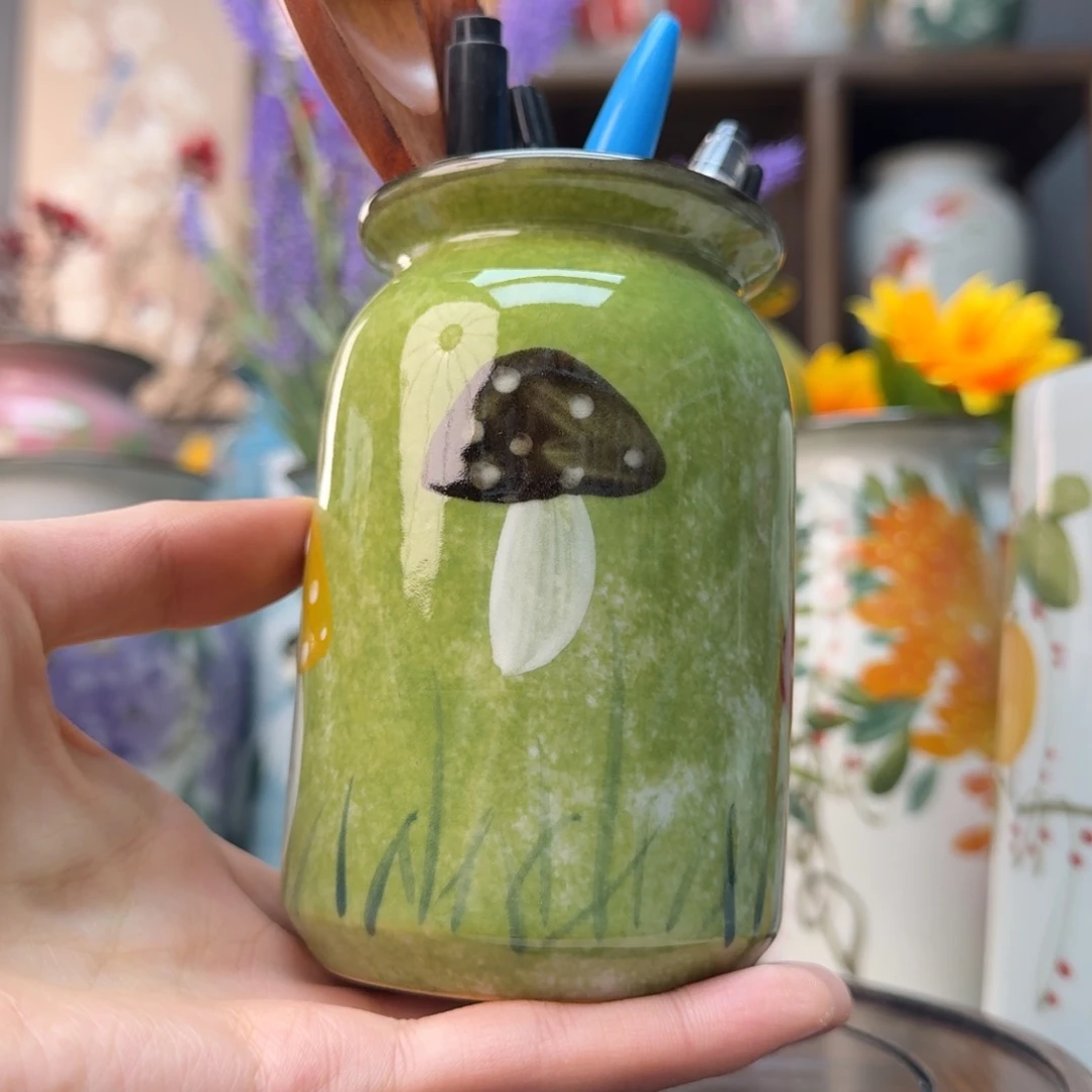 罐 景德镇陶瓷手绘花瓶摆件无孔