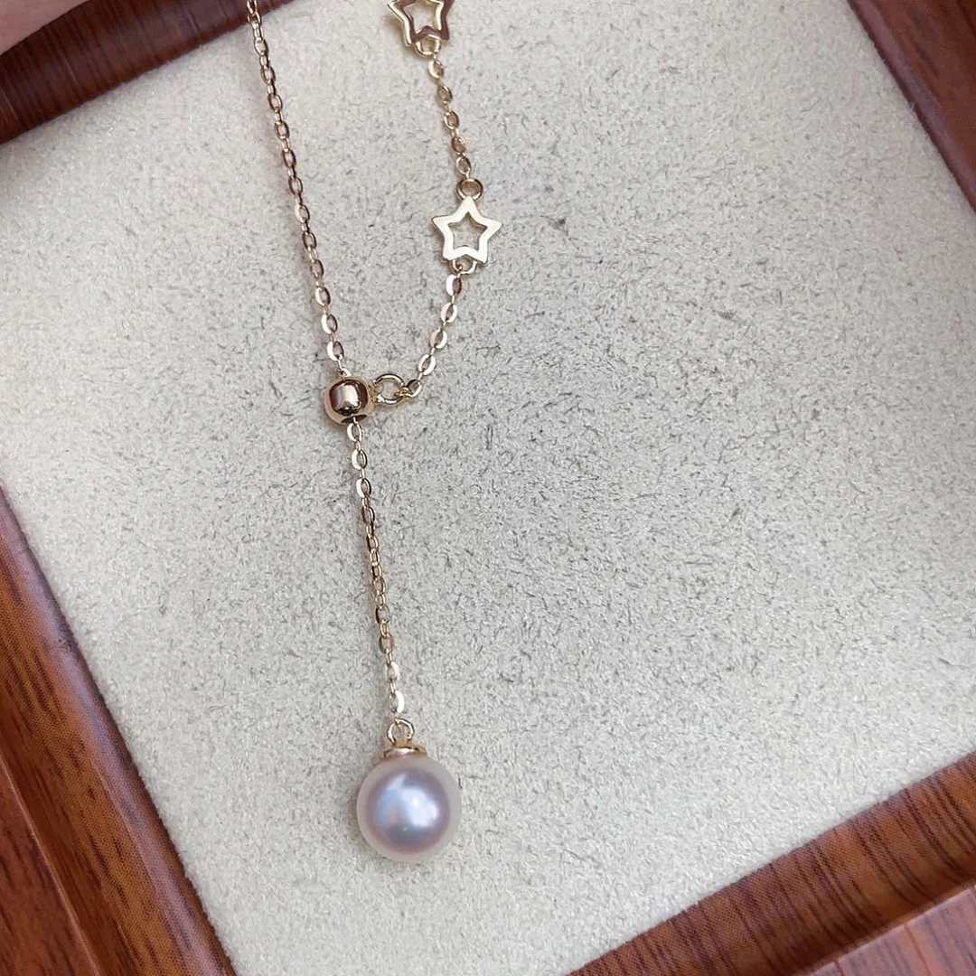 海水珍珠银S925镶嵌颈饰