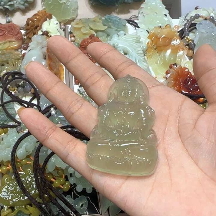 蛇纹石玉未镶嵌吊坠