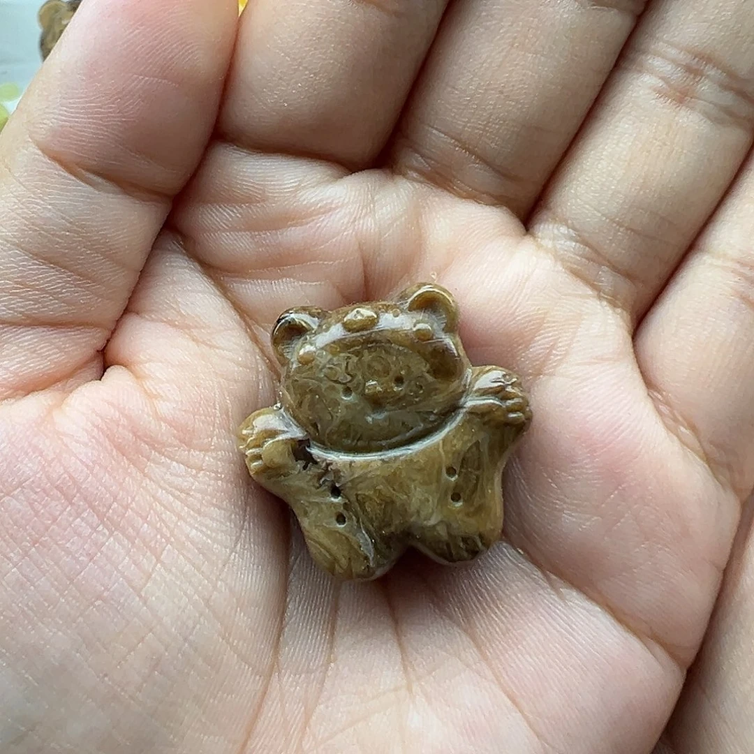 琥珀未镶嵌珠宝奇石饼干打孔不退换