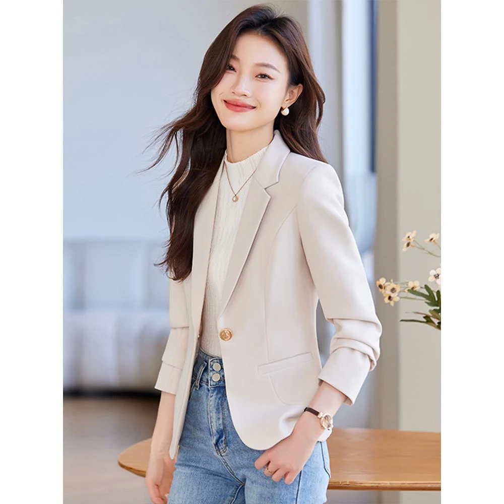 爆款西装外套女秋季2025新款薄款高级感休闲大气洋气小个子西服