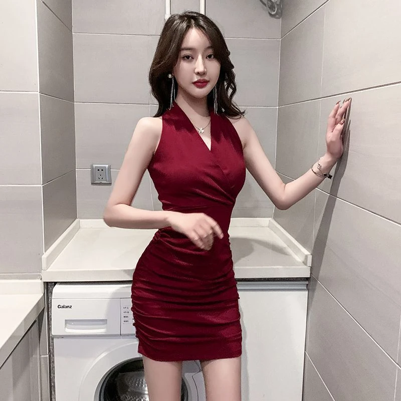 知性风温柔女装【人收藏】气质性感无袖连衣裙夜店女装夜总店辣妹