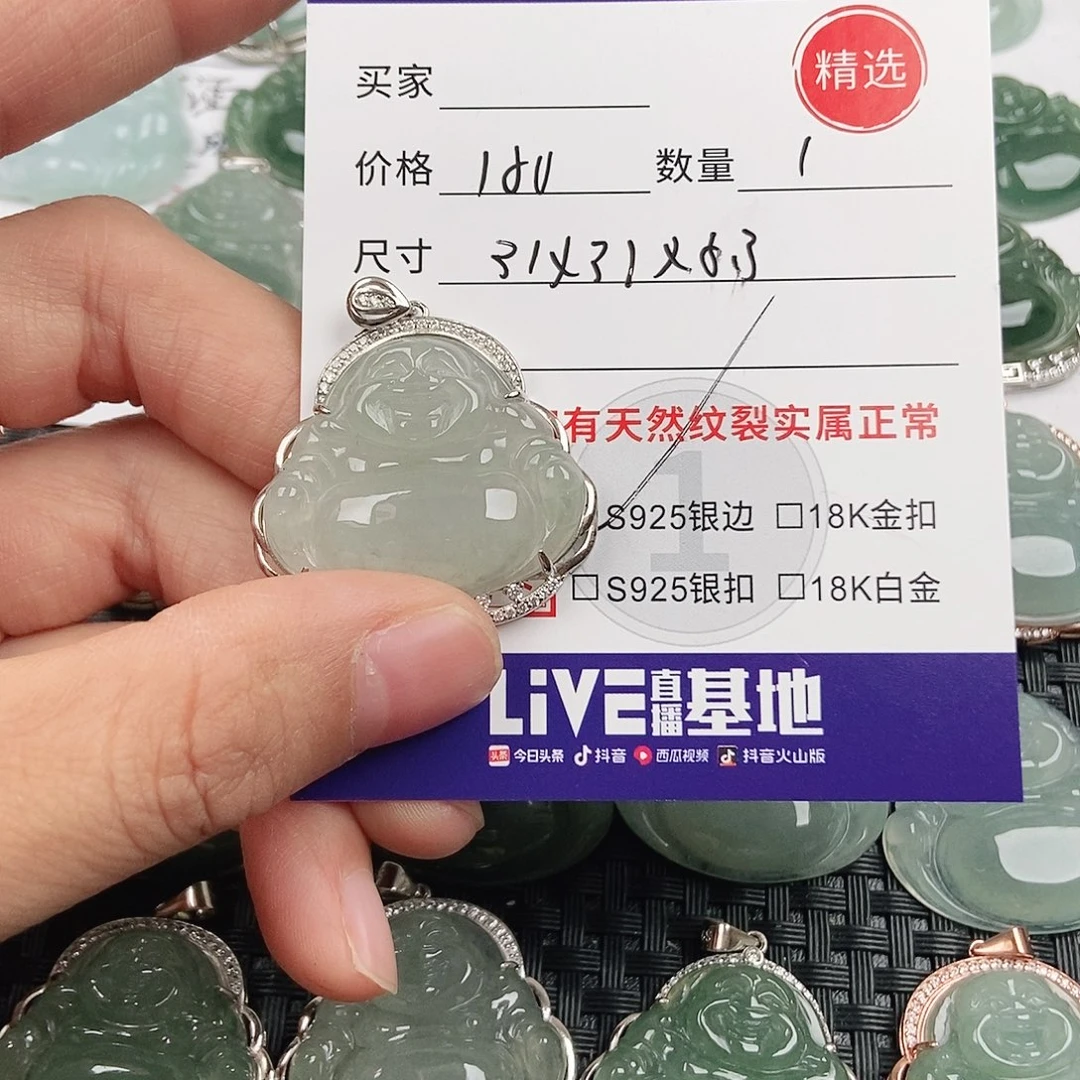 翡翠银S925镶嵌颈饰