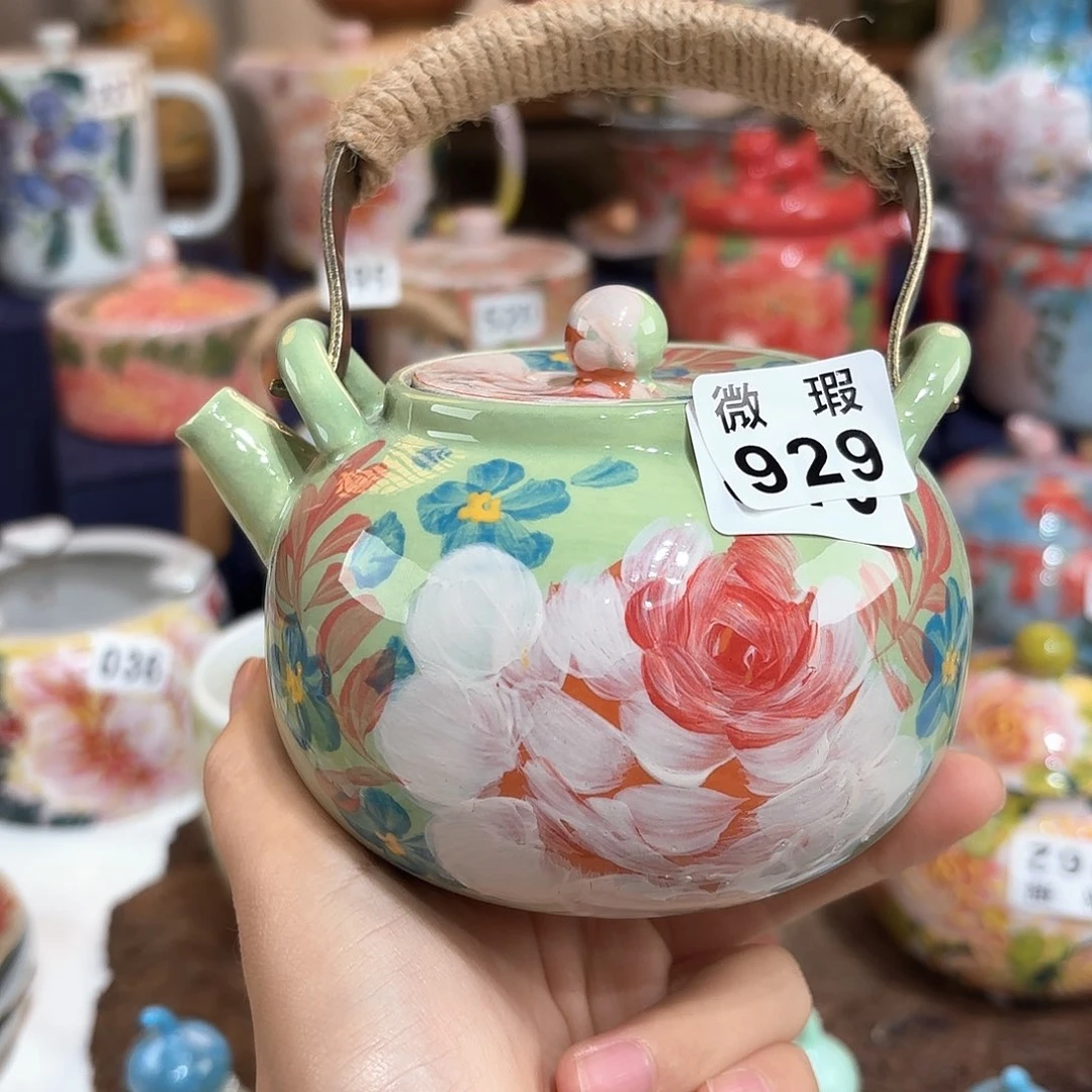 景德镇手绘高温釉下彩陶瓷茶具
