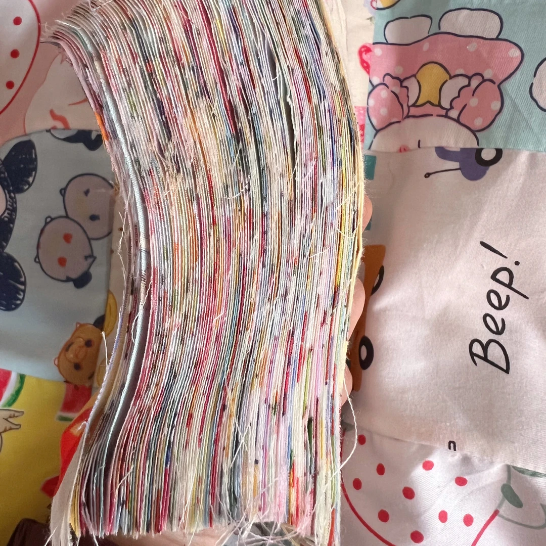 婴儿百家被diy材料包半成品纯棉布手工拼布100块不重复有教程