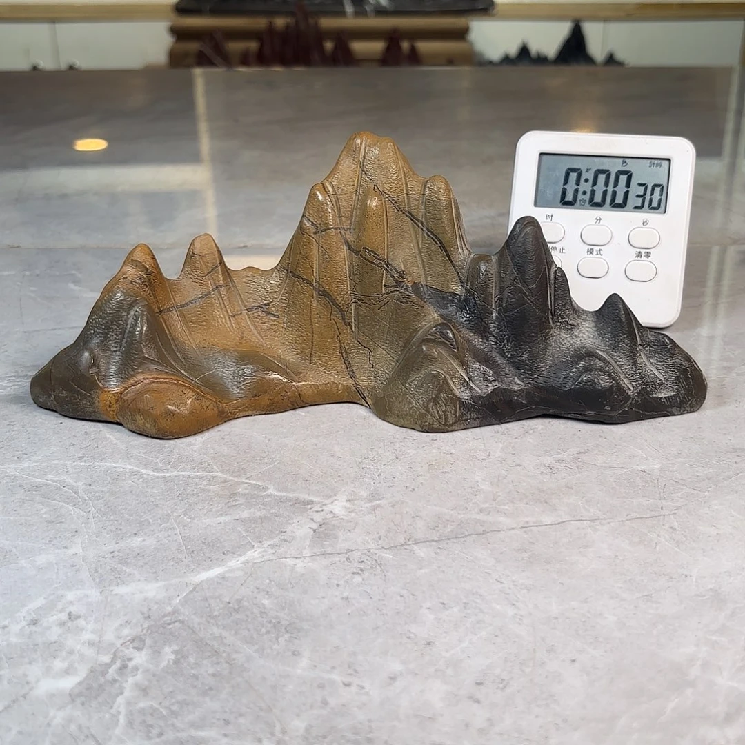 力***克灵璧石手工雕刻奇石摆件