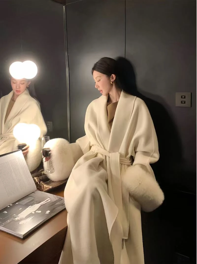 【孤品专拍链接】气质大衣毛呢秋冬中长款