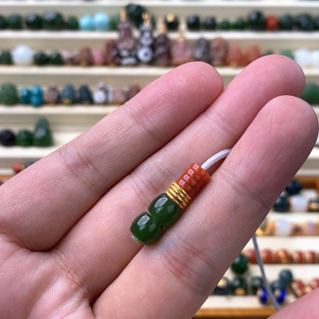 喜***海和田玉18K金镶嵌颈饰