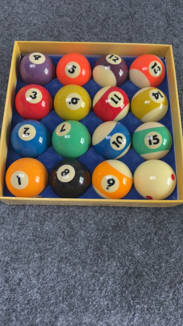 台球子国产花色水晶球独眼巨人水晶球57.2mm大号球中八黑八九球