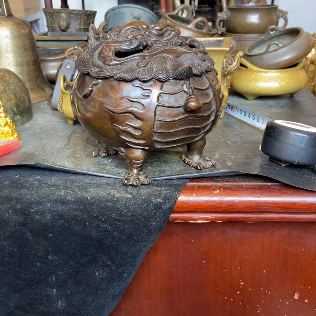 铜器工艺品摆件香炉摆件