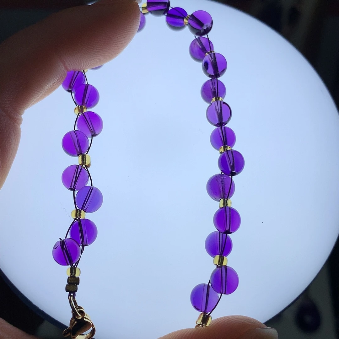 未镶嵌紫晶珠宝半成品L福利款手串
