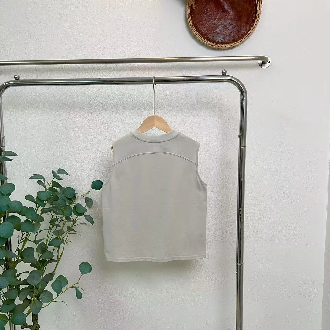 1666帕冰川灰无袖圆领T恤