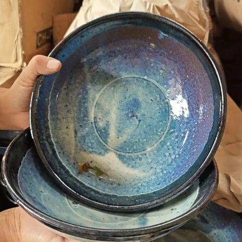 库存微瑕窑变碗两个