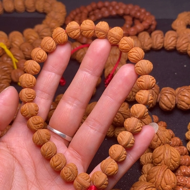 沫***筱桃核手串龙纹桃核