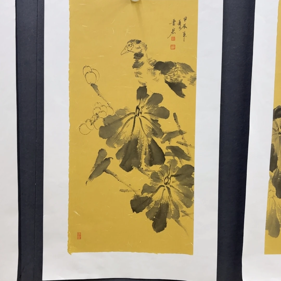国画魏晋宏花鸟作品艺