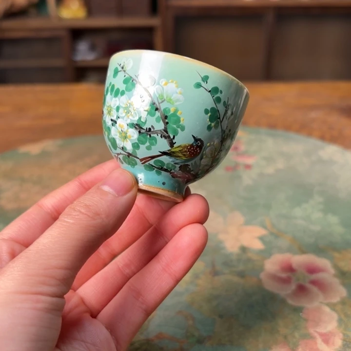 柴烧纯手工手绘陶瓷