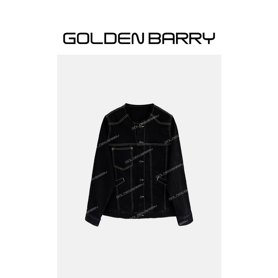 GOLDENBARRY｜120094 短款韩版BF风时尚潮流复古百搭牛仔外套