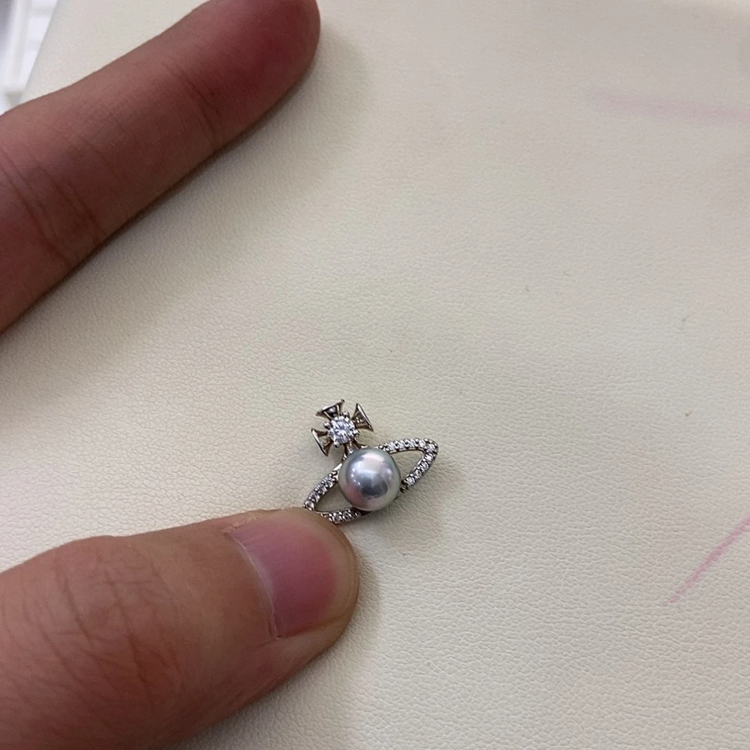 吊坠(不含链)银S925镶嵌海水珍珠