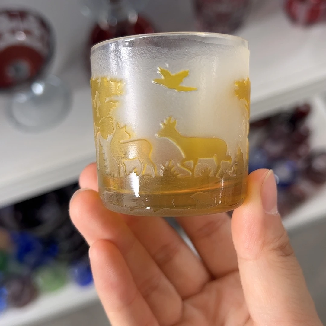 水晶玻璃高脚款微瑕一个