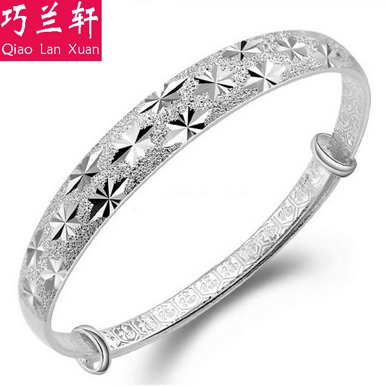 磁铁树脂手镯 巧兰轩时尚流行银饰品镯子女款纯满天星维拉小手环