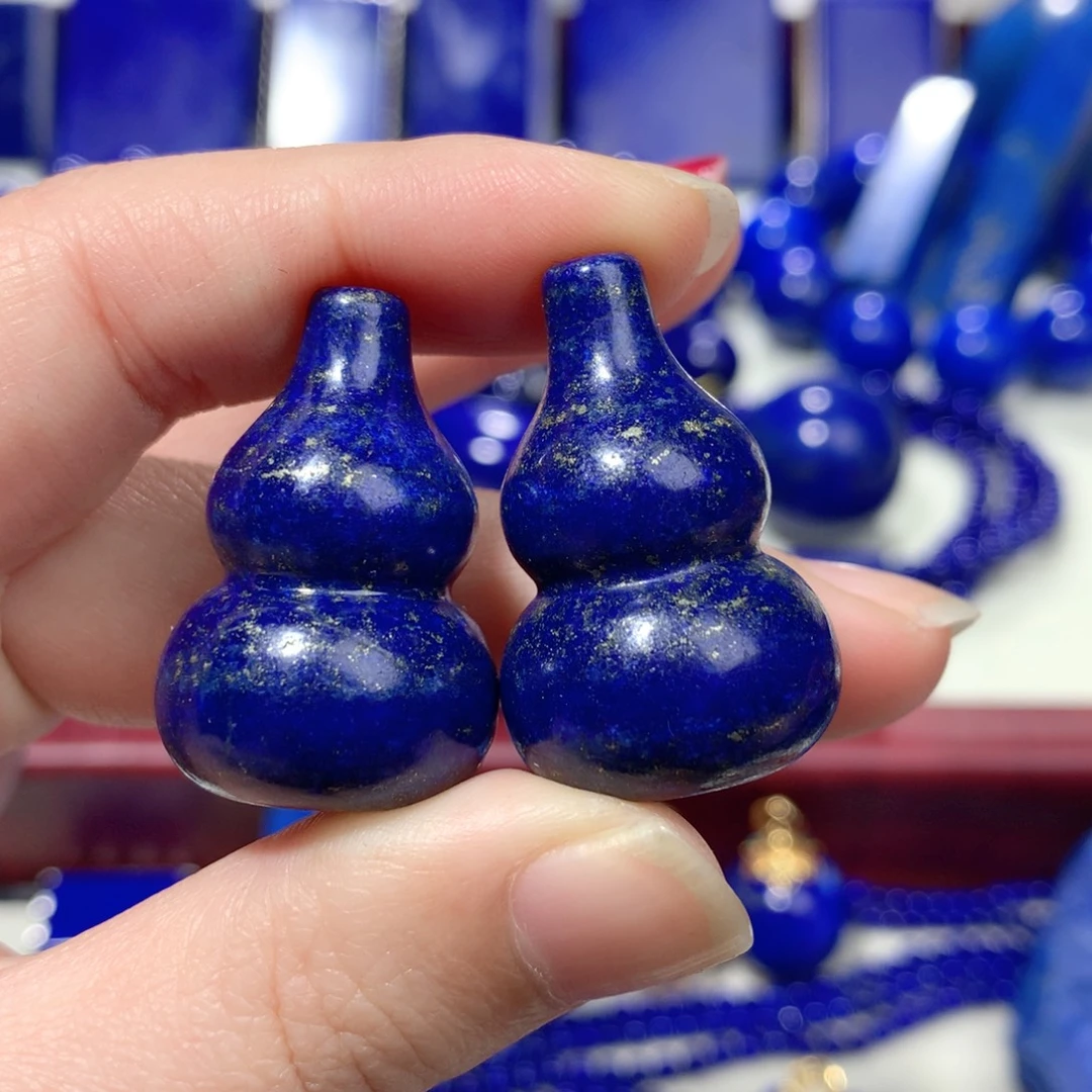青金石未镶嵌葫芦摆件定制