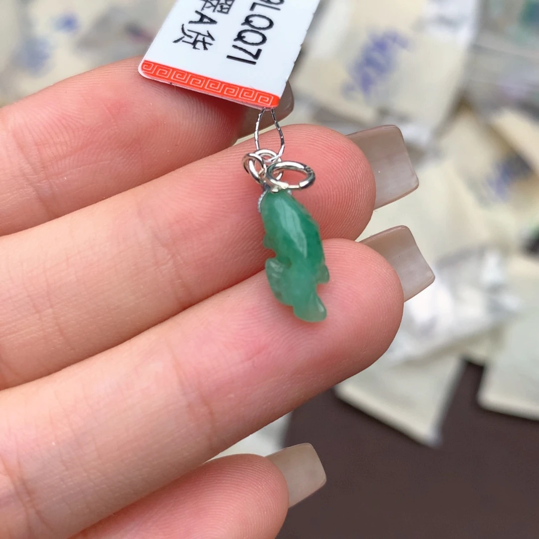 翡翠银S925镶嵌挂件