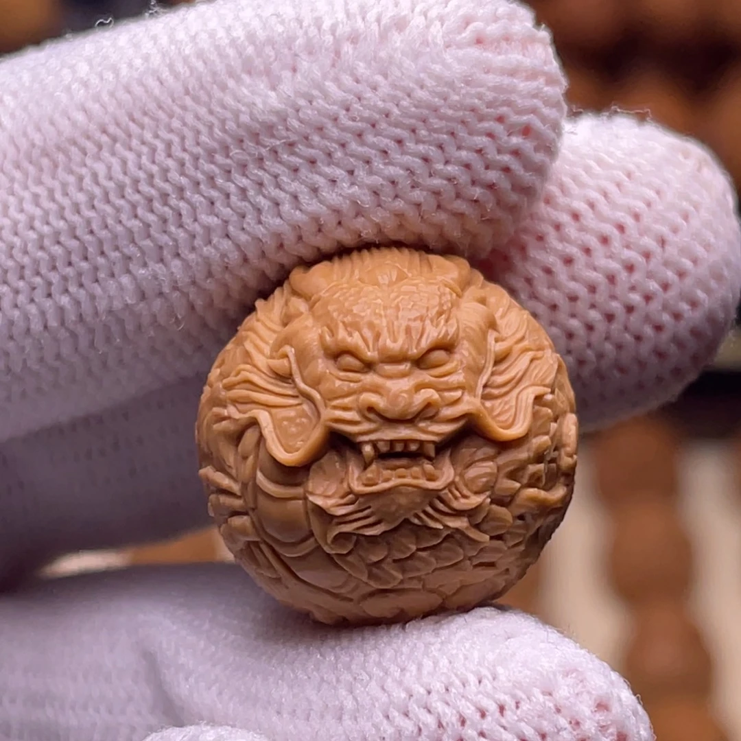 猴头核桃吊坠龙珠18.7 可三通可天地可左右孔
