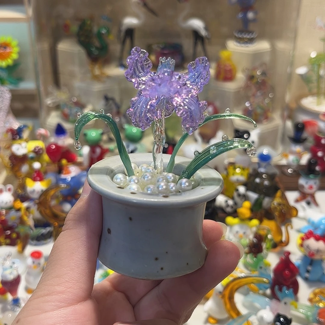 手工艺品琉璃鸢尾花