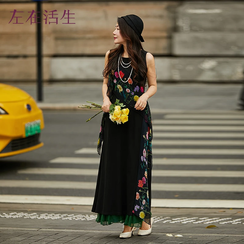 【玫瑰秘境连衣裙】【生活在左】时装周同款连衣裙1932199