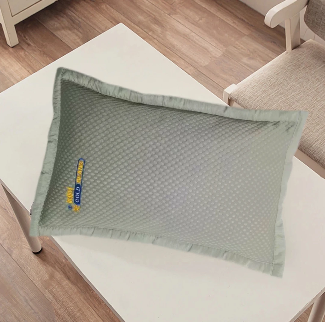 凉豆豆夏纯色凉枕透气双面成人冰凉单人吸汗简约家用荞麦枕凉感