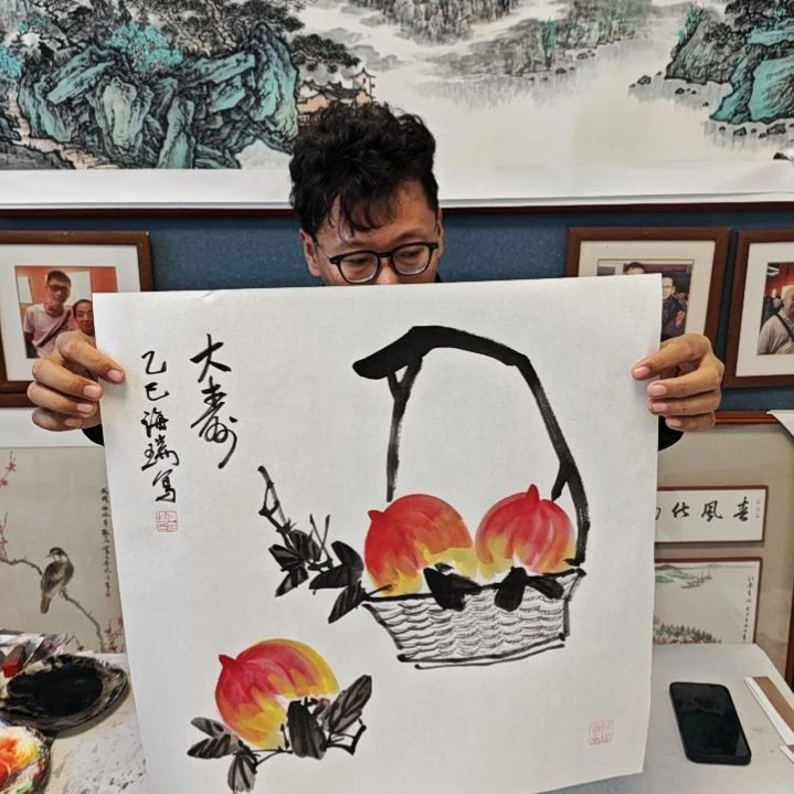 国画贾海瑞老师现场定制