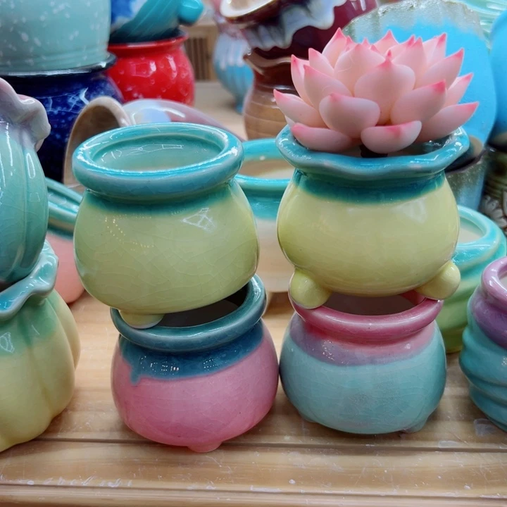 有孔，满10元发货多肉陶瓷花盆