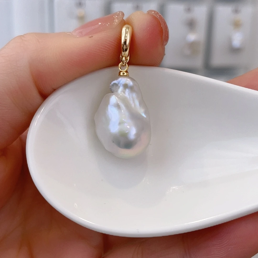 淡水珍珠颈饰银S925镶嵌