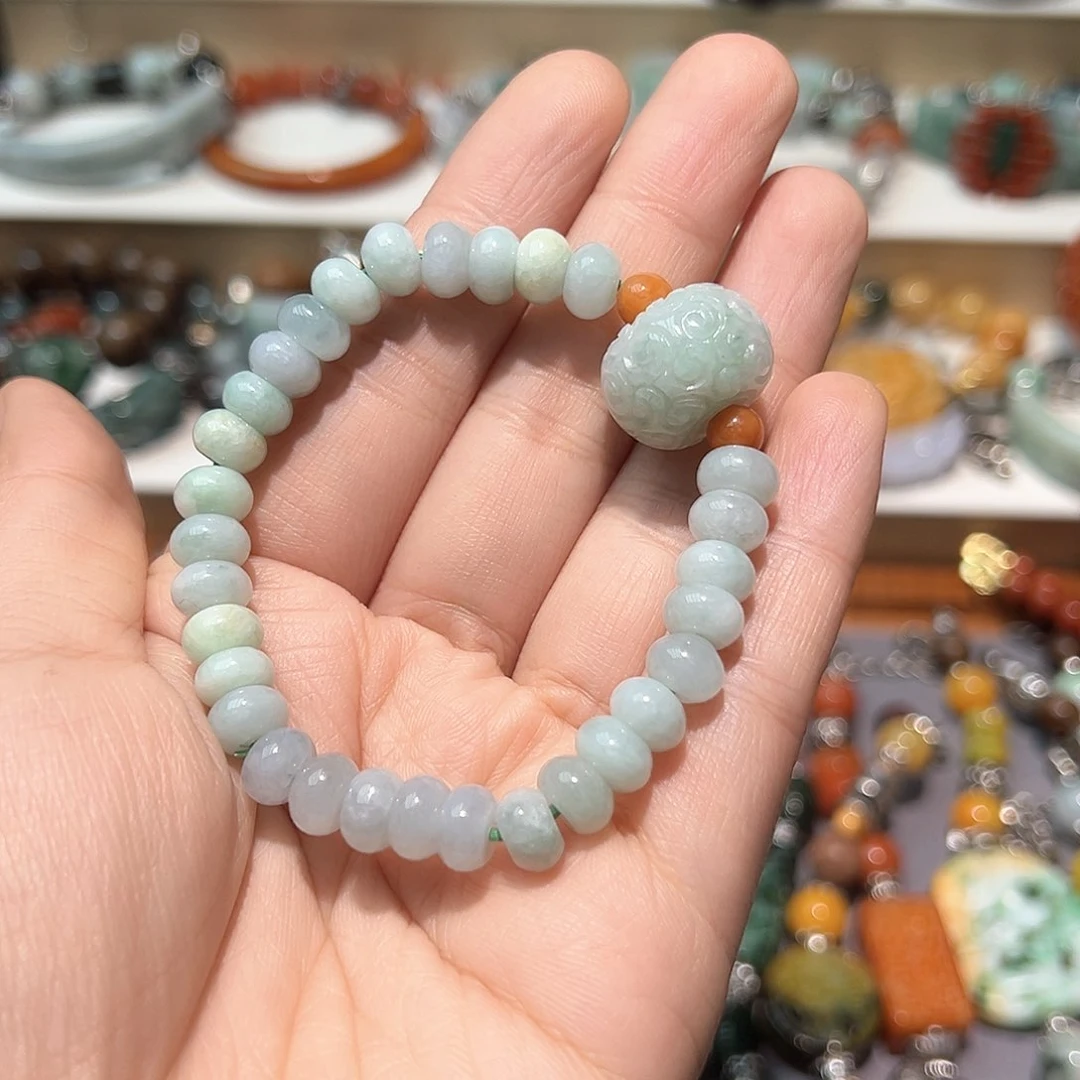 翡翠手链未镶嵌炸