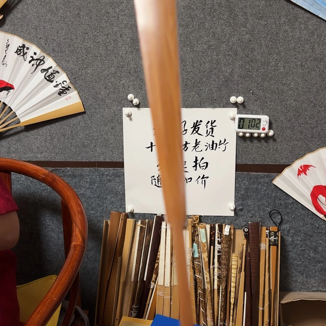 张***懒书法手写手绘作品10寸老油竹虞美人