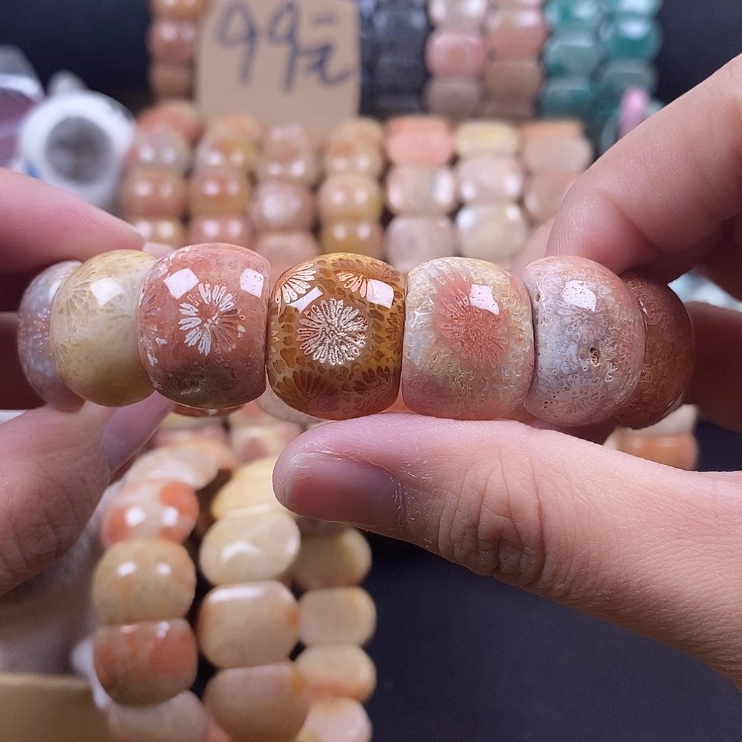 硅化珊瑚（珊瑚玉）未镶嵌手牌 上新9