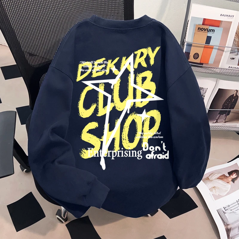 Dekkry潮牌街头个性高级感t恤秋冬纯棉长袖男女oversize重磅上衣