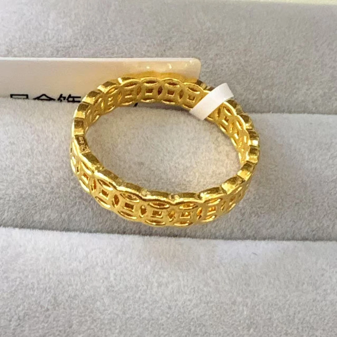 【木木专享】足金999饰品 钱多多戒指 1.03GP