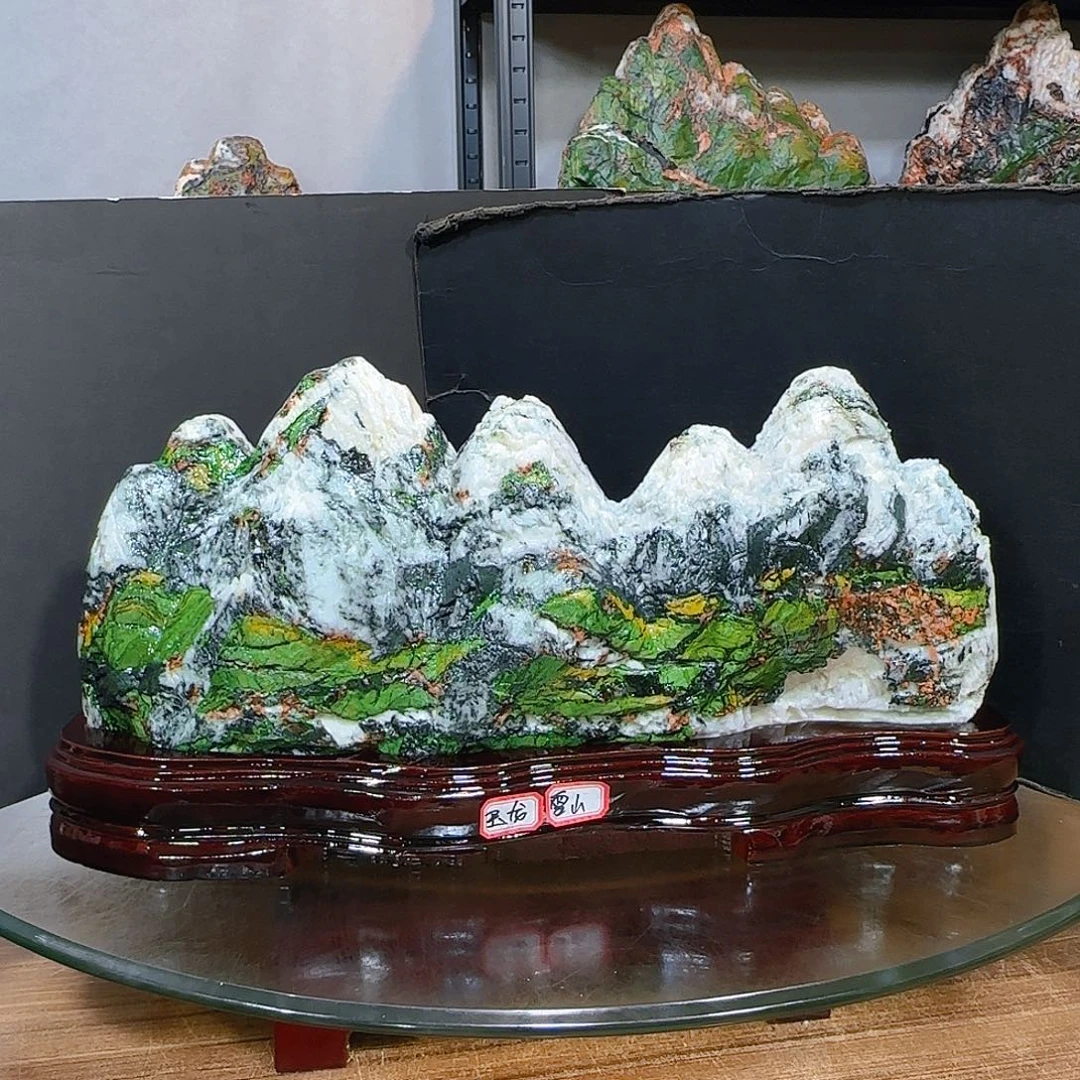 十***佛青海七彩石石头摆件
