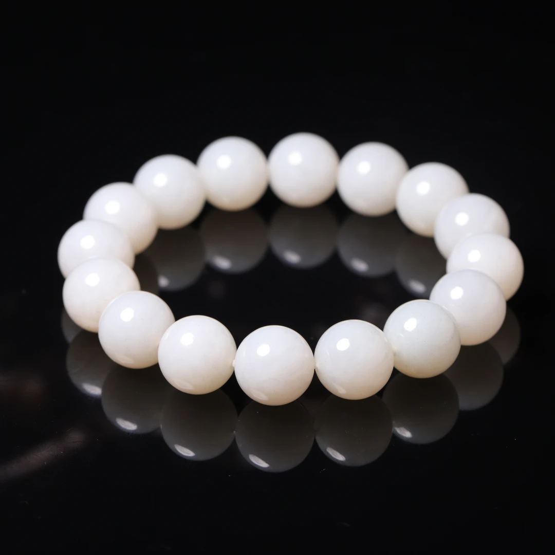 清代和田玉白玉手串-CS
