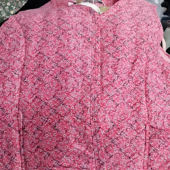 5加丝棉马夹粉色花