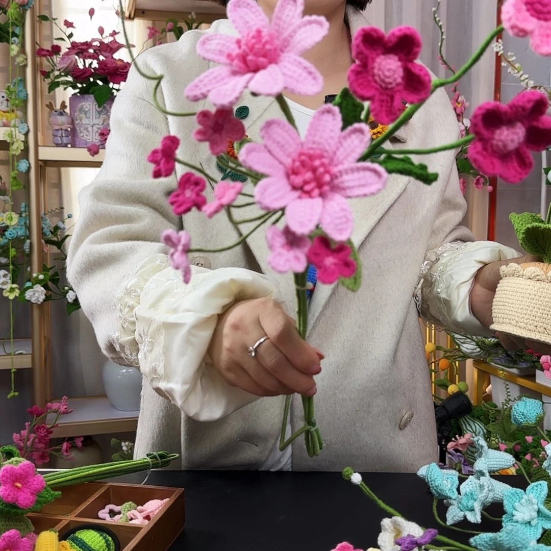 纯手工钩织钩织花束