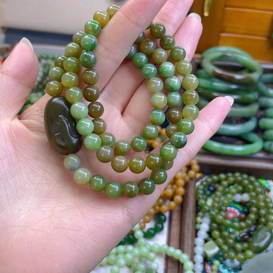 和田玉未镶嵌手链