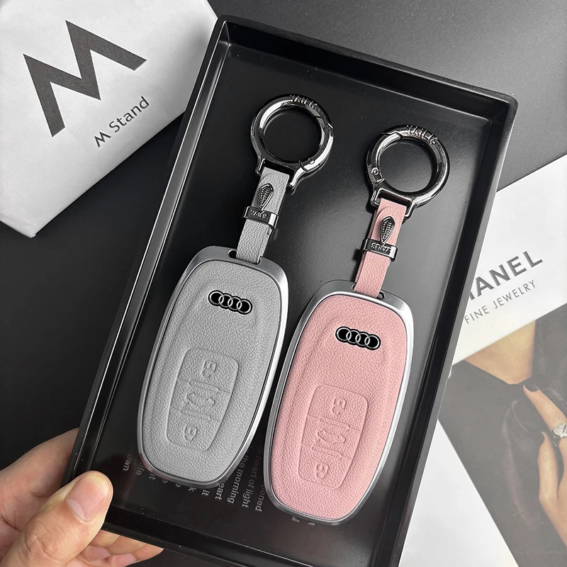 适用奥迪12/13/14/15/16/17/18年A6L/Q5/A4L汽车高级钥匙包套扣壳
