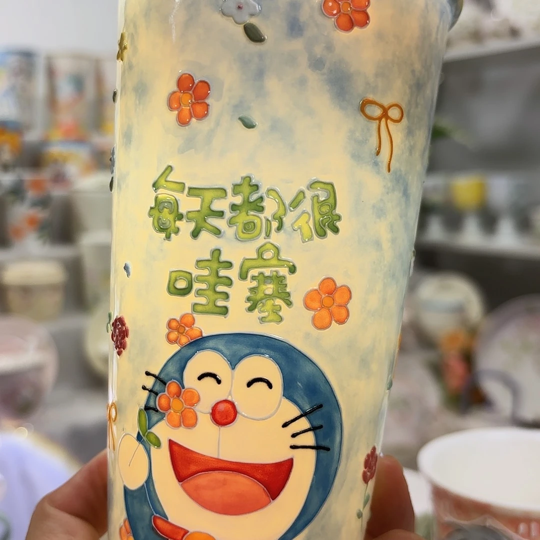 手绘高温釉下彩陶瓷